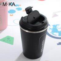 Ready stock Double Stainless steel Coffee Mug Car Thermos Mug Leak-Proof Travel Thermal Flask