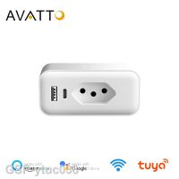 2023ytuc038 Tuya ปลั๊ก WiFi พร้อม USB ชนิด C ชาร์จ Outlet16A บราซิลมอนิเตอร์ใช้ได้กับบ้าน Alexa