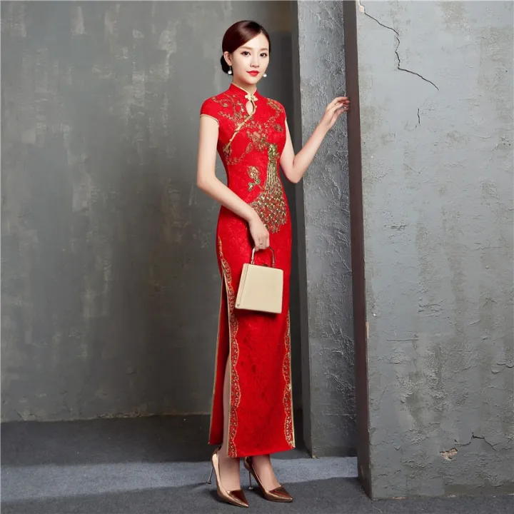traditional qipao red