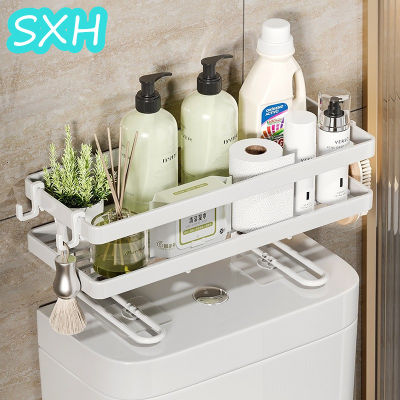 SXH ไม่มีการเจาะชั้นเก็บของเหนือกล่องกระดาษชำระห้องน้ำส้วมล็อคเกอร์ห้องน้ำชั้นเก็บของเก็บของในห้องน้ำ