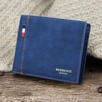 【CW】▲☍  Mens Wallet Money Color Leather Business Large Capacity Short Tri-fold Male Wallets Purse