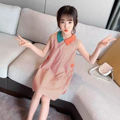 สาวแต่งตัวชุดฤดูร้อน2022เวอร์ชั่นเกาหลีใหม่ลายวิทยาลัยลมเสื้อผ้าเด็กสาวเย็นกระโปรง