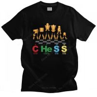 Classic Chess Periodic Elements Tshirt For Men Short Sleeve Streetwear Chessboard Game T Shirts Fashion Cotton T-shirt Gift Idea XS-6XL