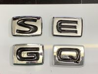 S E G V Q อักษร 3D WISH CAMRY TOYOTA VIOS ALITS กระโปรง ท้าย Badge logo silver สีเงิน กาว สติ๊กเกอร์ sticker