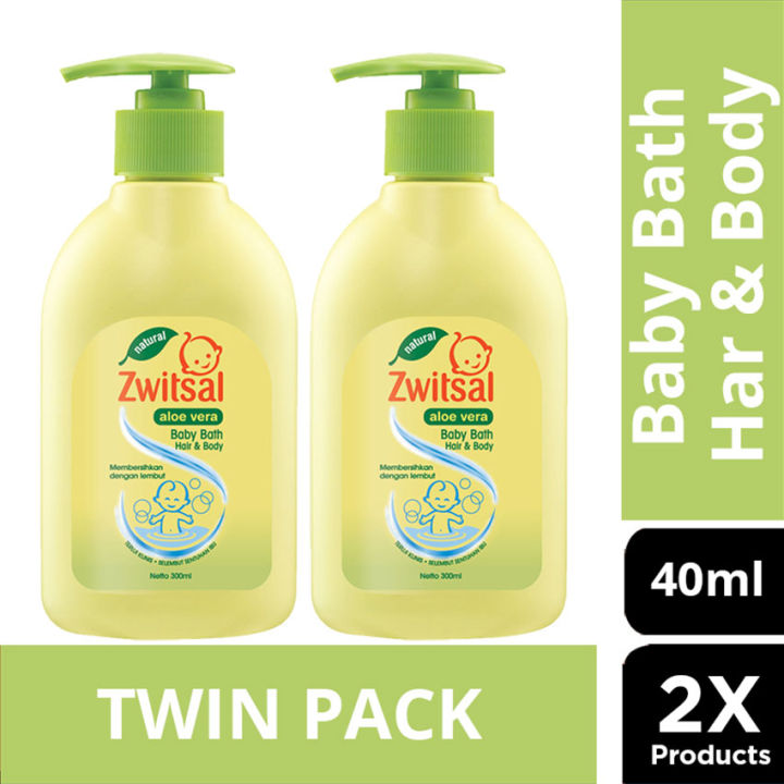 Zwitsal Baby Bath Natural 2In1 Hair & Body - Pump - 300Ml - Twin Pack ...