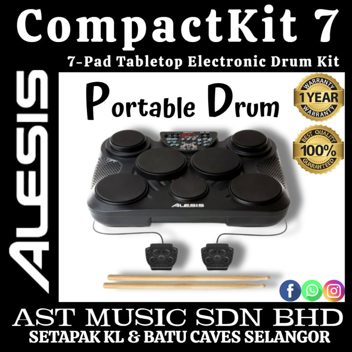 Alesis CompactKit 7 Portable 7-Pad Tabletop Electronic Drum Kit