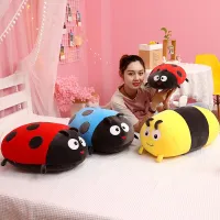 40-60cm Cute Insect Plush Toy Soft Colorful Ladybug Stuffed Doll Huggable Ladybird Pillow Back Cushion Children Birthday Gifts