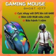 Chuột Gaming ID77 siêu nhạy 6400DPI Đèn led RGB cao cấp chuột chơi game