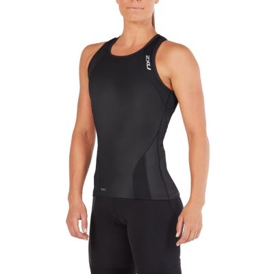 2XU Perform Tri Singlet - WT4857a สีBLK/BLK  เสื้อกล้ามออกกำลังกายสำหรับผู้หญิง ไซส์ S by WeRunOutlet