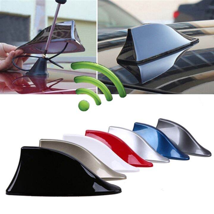 Upgraded Signal Universal Car Shark Fin Antenna / Auto Radio Signal Aerials  / Auto Roof FM AM Replacement Antennas for  BMWToyotaVWKiaNissanHondaHyundaietc 