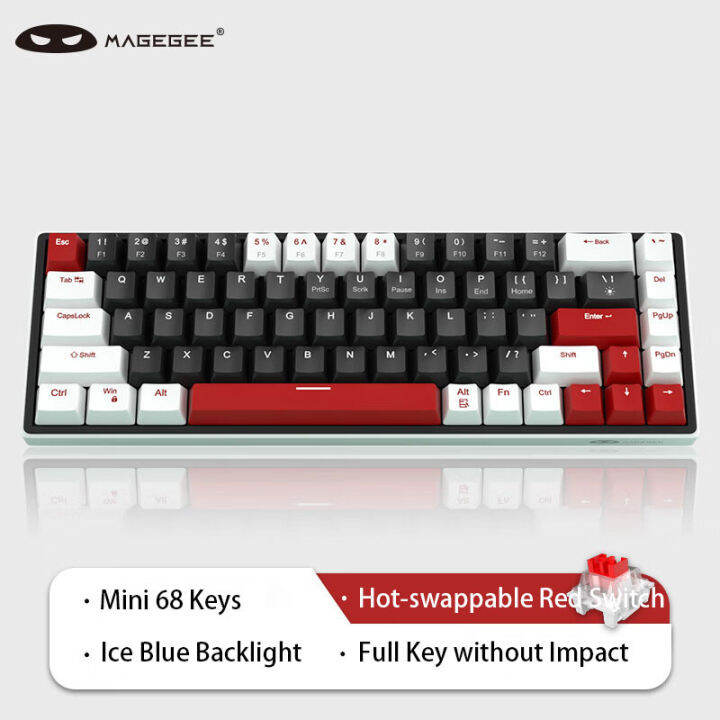 [1 Year Warranty] MageGee 60 Mechanical Gaming Keyboard, 68 Keys Hot