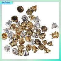 ADAM 42 PCS สัตว์สัตว์สัตว์ ลูกปัดสเปเซอร์รูปสัตว์ทิเบตแบบหลวม โลหะผสมอัลลอยด์ ของทิเบตทิเบต เครื่องรางรูปสัตว์ การทำเครื่องประดับงานฝีมือ DIY นกฮูกจิ้งจอกสิงโตผสมเสือดาว กำไลข้อมือลูกปัด สร้อยคอสำหรับผู้หญิง