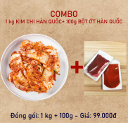 Chỉ giao Miền Nam - COMBO 1 kg Kim chi cải thảo Hàn Quốc + 100g bột ớt Hàn