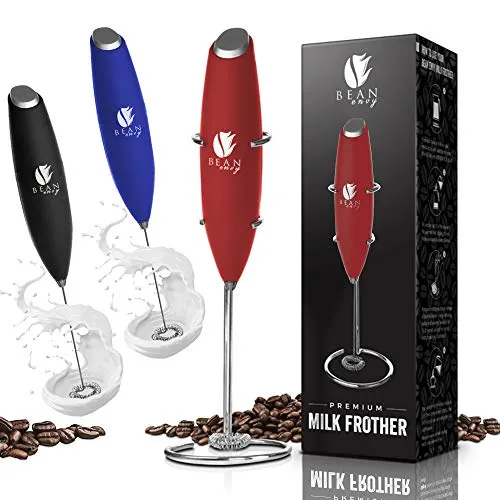 Bean Envy Milk Frother for Coffee Handheld, Mini Electric Drink Mixer