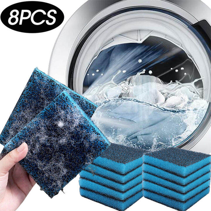 4/8PCS Laundry Washer Hair Removal Pet Hair Remover Reusable Filter Sponge Lint Catcher Washing
