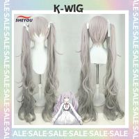 K วิกผม Nightcord SEKAI Miku โครงการวิกผมคอสเพลย์ Sekai Stage Long Ponytails วิกวิกผมปลอมทนความร้อนได้ + วิกผมตาข่ายคลุมผมสำหรับใส่วิก &amp; ที่ยืดผม