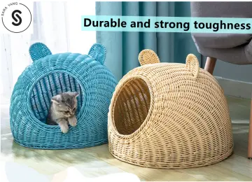 Handmade Grass Cat Nest Pet Nest Cat Bed Pet Straw Bed Kitten Cat