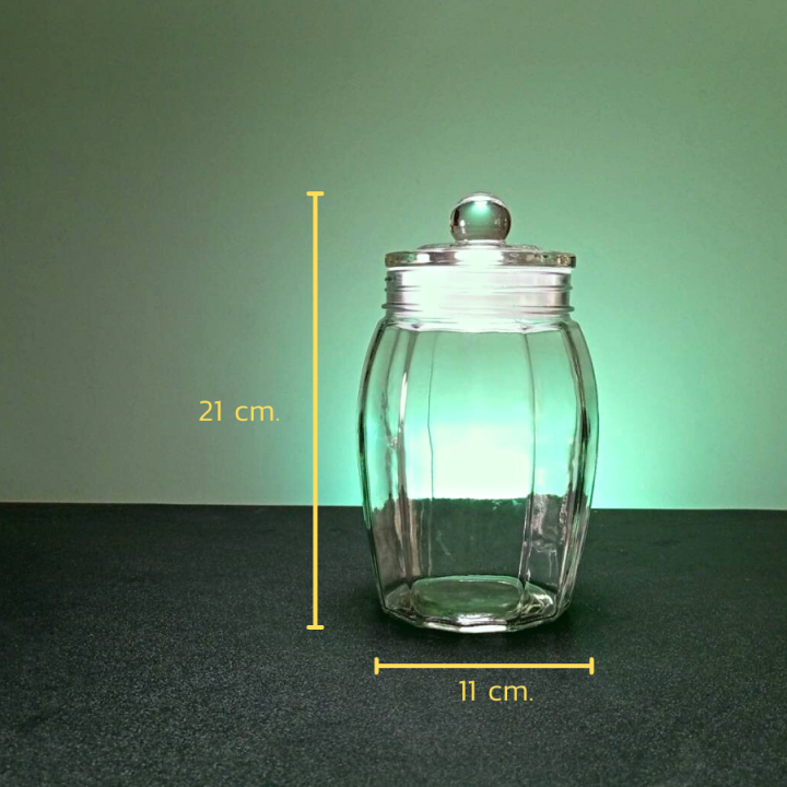 โหลแก้วมีฝาปิด-โหลแก้วสูญญากาศ-โหลแก้วถนอมอาหาร-โหลแก้วทรงสวยๆ-ความจุ-1-25-ลิตร