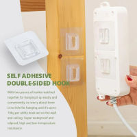 Upstyle Double-Sided Self Adhesive Power Strip Fixator Wall Hanger Transparent Suction Cup Sucker Hook Adhesive Wall Hooks