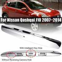 มือจับฝาครอบท้ายรถสีเงิน3แบบมี/ไม่มีรูเสียบกุญแจ I สำหรับ Nissan Qashqai J10 2007แผ่นครอบพลาสติก