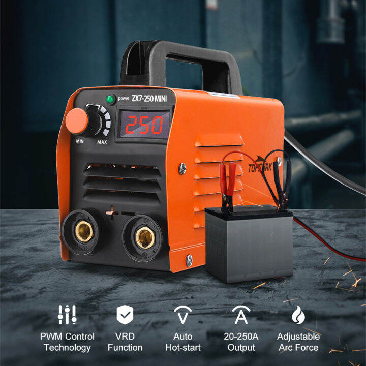 TOPSHAK 250A 220V Mini Electric Welding Machine MMA ARC DC Inverter