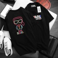 เสื้อยืด ผ้าฝ้าย 100% พิมพ์ลาย KARL Lagerfeld คุณภาพสูง สําหรับผู้ชาย และผู้หญิง