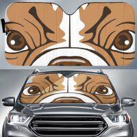 Funny Bulldog Cartoon Eyes Custom Car Windshield Sunshades Car Interior Fashion Decor Front Windshield Sunshade For Vehicle