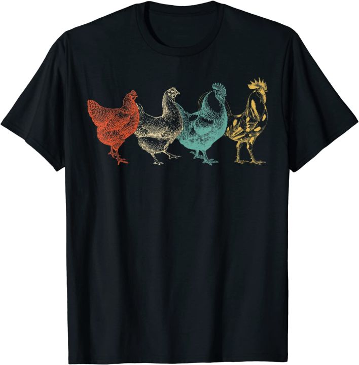 Chicken Retro Vintage Poultry Farmer Women Men Farm Lover Cotton T ...