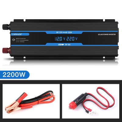 หน้าจอแสดงดิจิทัลสองระบบเครื่องแปลงกระแสไฟฟ้ากับโซล่าเซลล์12 DC ถึง220V DC 350W Modified Sine Wave