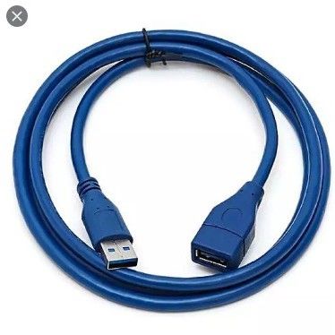 1 เมตร สายต่อยูเอสบี 3.0 ตัวผู้ เป็น ตัวเมีย เพิ่มความยาว USB 3.0 Extension Cable Type A Male to Female 5Gbps สีฟ้า