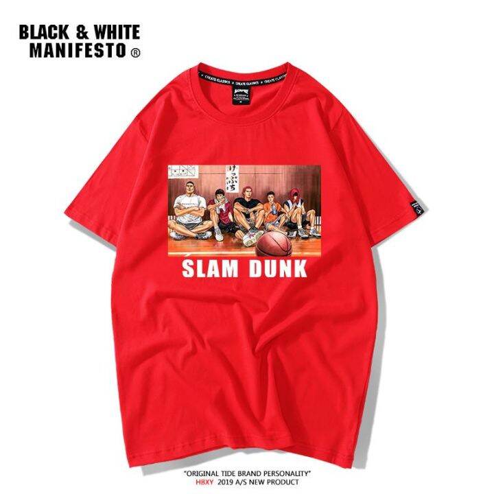 ข้อเสนอพิเศษ-tshirt-เสื้อยืดผู้-เสื้อยืดแขนสั้น-ทรงหลวม-พิมพ์ลาย-slam-dunk-showdown-night-สําหรับคู่รัก-s-5xl-s-5xl-s-5xl