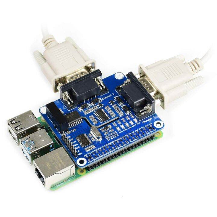 waveshare-2-channel-isolated-rs232-expansion-hat-for-raspberry-pi-adopts-the-sc16is752-sp3232-solution