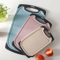 Wheat Straw Cutting Board Vegetable Meat Chopping Board Hanging Hole Spilover Prevention Kitchen Accessory Garlic Grinding Preparation  Cutting Boards