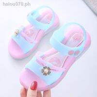 COD DSFGRTUTYIII ℗Girls sandals 2020 new fashion flat-bottomed little princess students middle and big kids soft-soled jelly beach