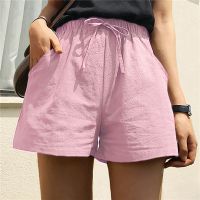 2023 Summer Womens Shorts Cotton Linen Beach Short Pants Bermuda Female Clothing Hip Hop Fitness Loose Casual Shorts For Women