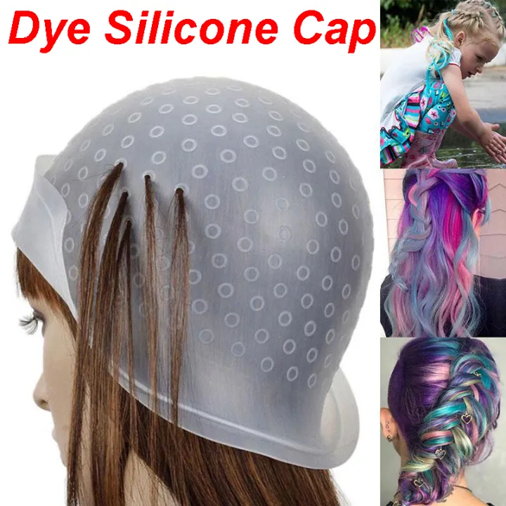 Pro Salon Dye Silicone Cap Hair Salon Color Coloring Highlighting Reusable  Set Frosting Tipping | Lazada PH
