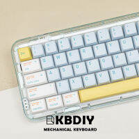 KBDiy 140คีย์ชุดตื้นฝัน MDA รายละเอียด PBT ข้อความเหมือนกับสำหรับ MX สวิทช์วิศวกรรมคีย์บอร์ดเกมปุ่มกด MC สีฟ้า DIY ที่กำหนดเอง