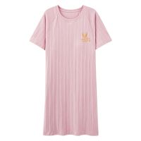 【 WYIN kitchen】 Newest M-4XL Summer Dress Knited Cotton Nightgown Women 39;s Home for Young Girls