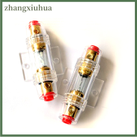 Zhangxiuhua เกจวัด8 AWG มีตัวยึดฟิวส์ในสาย60A เครื่องขยายเสียงแอมพ์เบรกเกอร์เครื่องเสียงรถยนต์