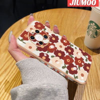 เคส JIUMOO สำหรับ Huawei Mate 40 Pro,เคสแฟชั่นลายดอกไม้นำโชคใหม่กรอบสี่เหลี่ยมเคลือบพื้นผิวเคสนิ่มซิลิกาเจลกันกระแทกเคสมือถือรวมฝาครอบป้องกันเลนส์กล้องถ่ายรูปทั้งหมด