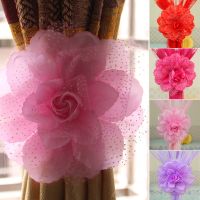 European Peony Flower Curtain Tieback Strap Curtain Holder Peony Flower Curtain Clip-on Tie Backs Curtain Accessories Home Decor