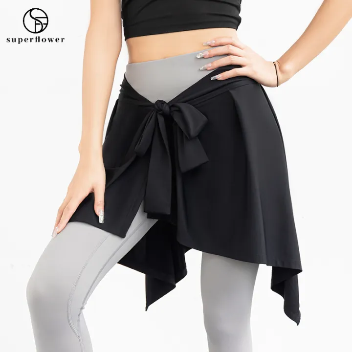 SUPERFLOWER Women's Nylon Quick Dry Ballet Dance One-piece Skirts Yoga ...