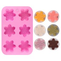 6 Companies 3D Crafts Resin Snow Gypsum Handmade Candle Aromatic Soap Snowflake Mould