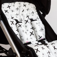 Minene Set of Reversible Pushchair &amp; Car seat Liner เซ็ทเบาะรองรถเข็นและคาร์ซีทเด็ก คอทตอนนุ่มพิเศษ สองด้านสองลาย