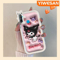 YIWESAN เคสสำหรับ Realme C3ลายการ์ตูน3D ลาย Kuromi ซิลิโคนเคสมือถือโปร่งใสใหม่เคสใสกันกระแทกเคสป้องกันเลนส์กล้องถ่ายรูปสัตว์ประหลาดตัวเล็กๆ