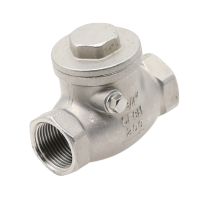 【YF】 1pcs Stainless steel wire mouth horizontal non-return valve 304 stainless 1/2  3/4  1  female  thread swing check