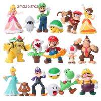 Super Mario Bros PVC Action Figure Toys Dolls Model Set Luigi Yoshi Donkey Kong Mushroom For Kids Birthday Gifts