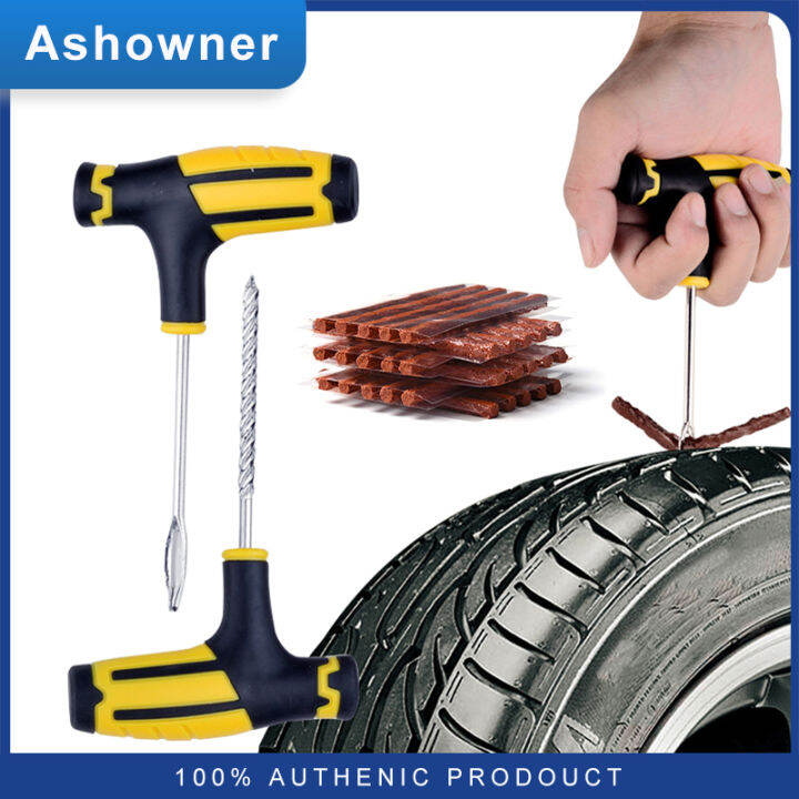 Car Tire Repair Tool Tire Repair Kit with Rubber Strips Studding Tool