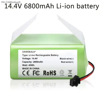 14.4V 2600mAh Li-ion Battery for Conga Excellence 990 1090 1790 1990  Ecovacs Deebot N79 N79S DN622, Eufy Robovac 30 35C