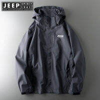 JEEP SPIRIT 1941หมวกถอดออกได้ของผู้ชายเสื้อคลุมชุดว่ายปีนเขาแบบบางกันลม